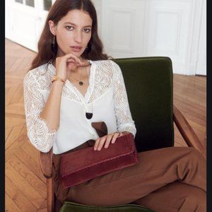 Sezane margaret blouse white size 36 nwt